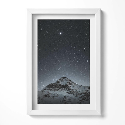 Tablou rama decorativ Muntele într-o noapte înstelată