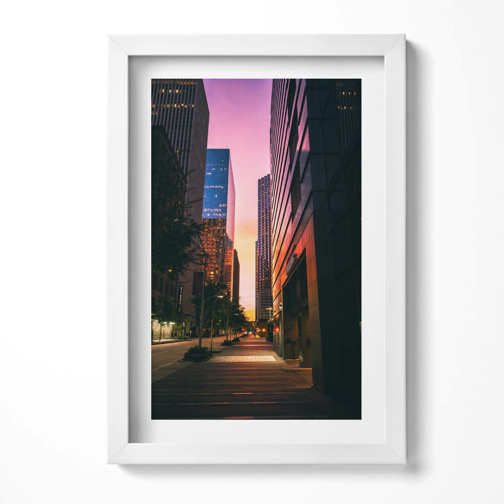 Tablou living cu rama decorativ Stradă goală în Houston