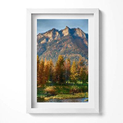 Tablou living cu rama decorativ Vârful munților Trei Coroane