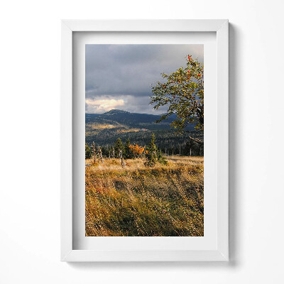 Tablou living cu rama decorativ Karkonosze în toamnă