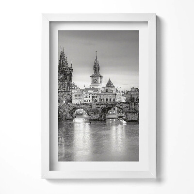 Tablou rama decorativ Vedere a Podului Carol din Praga