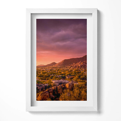 Tablou living cu rama decorativ Apus de soare peste nordul Scottsdale-ului