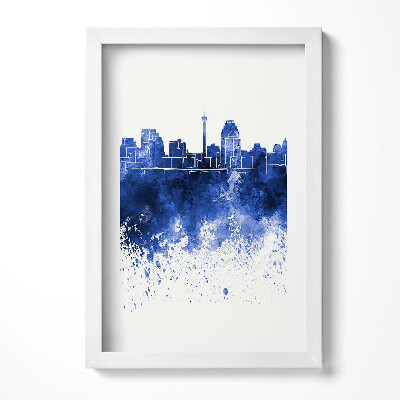 Tablou rama decorativ Panoramă a acuarelelor din San Antonio