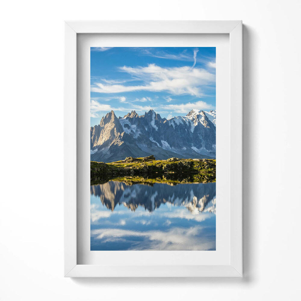 Tablou living cu rama decorativ Valea Chamonix, Alpii Francezi