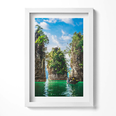 Tablou rama decorativ Natura copacilor lacului