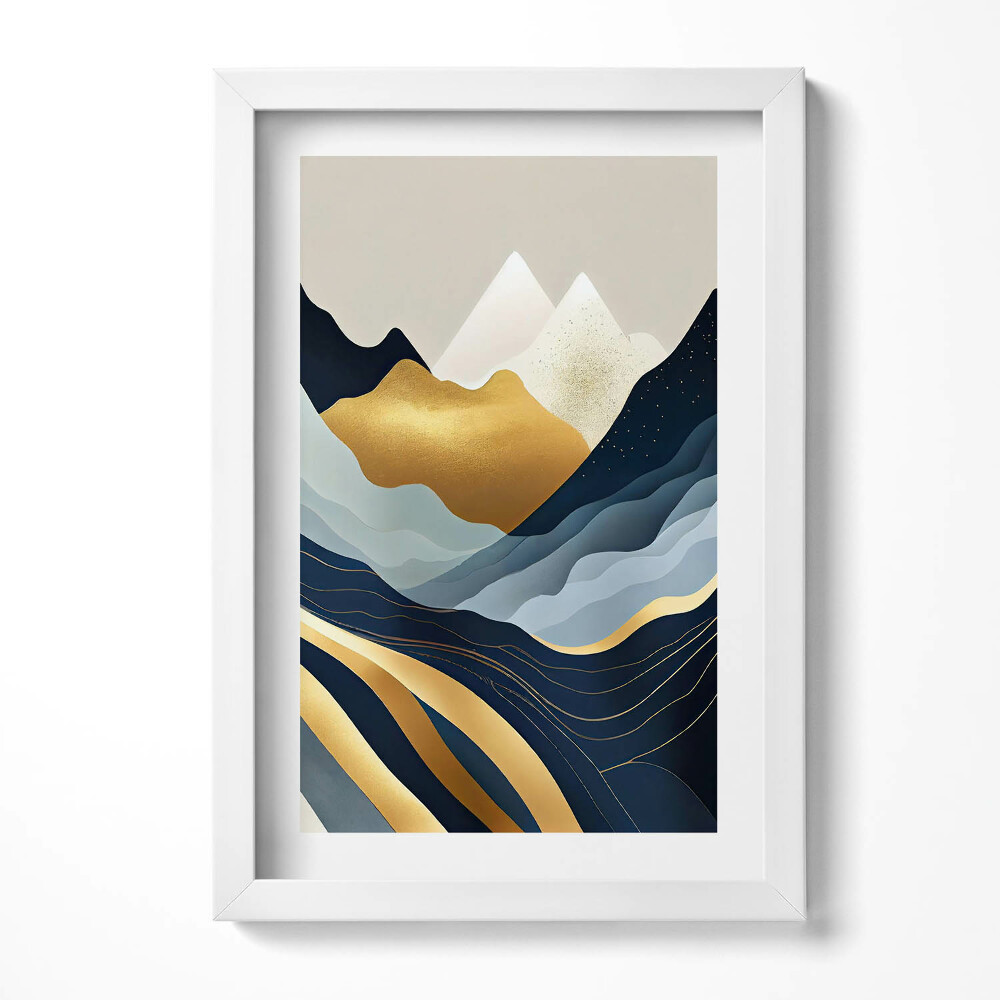 Tablou living cu rama decorativ Munți abstracti