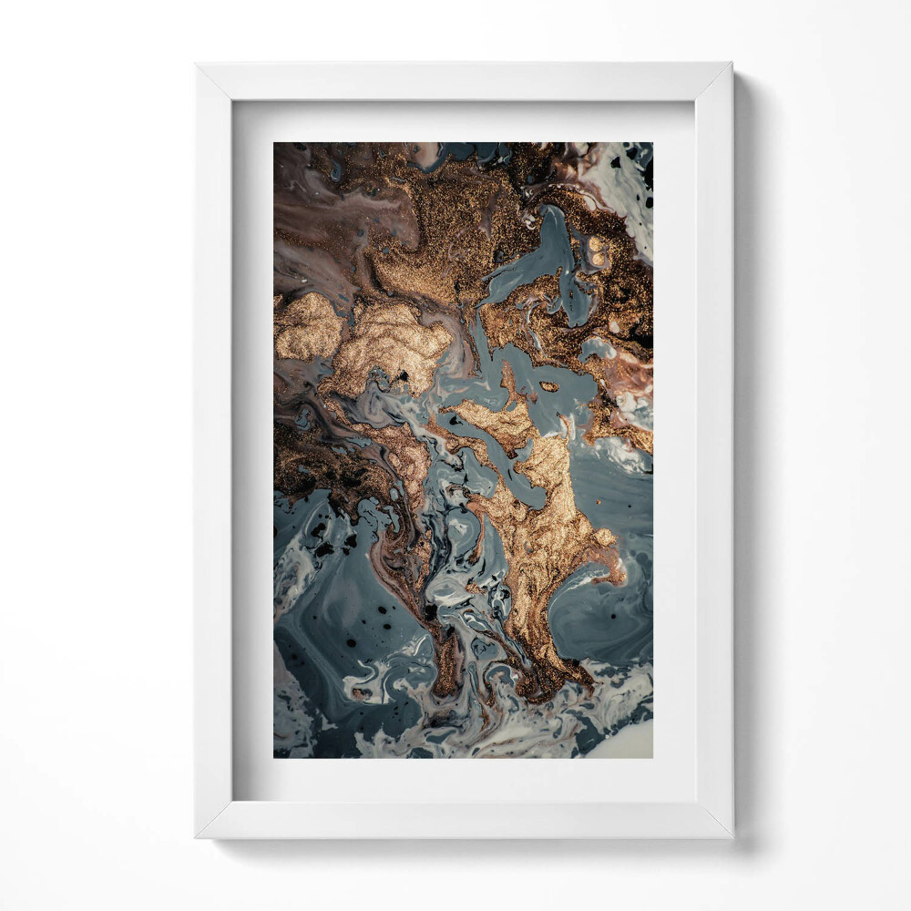 Tablou living cu rama decorativ Artă abstractă din marmură