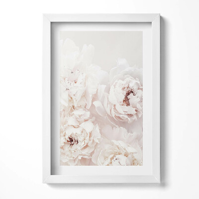 Tablou living cu rama decorativ Flori de bujor