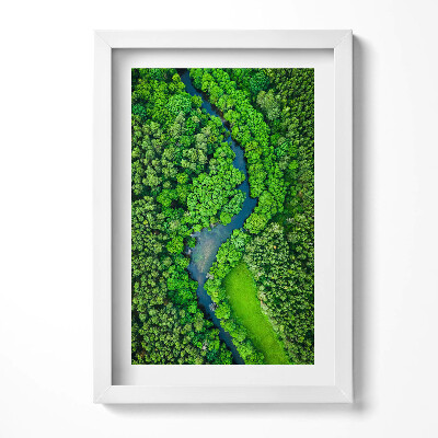 Tablou rama decorativ Râul în pădure