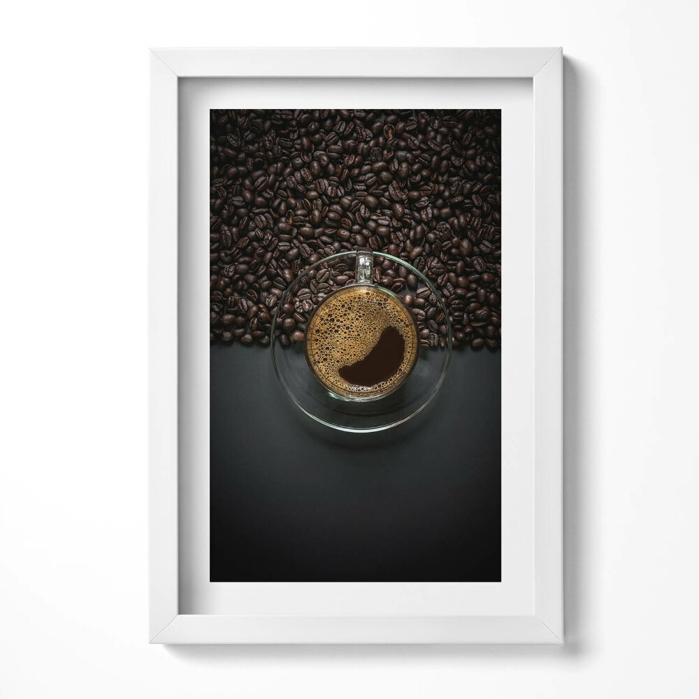 Tablou rama decorativ Cafea și boabe