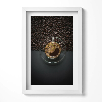 Tablou rama decorativ Cafea și boabe
