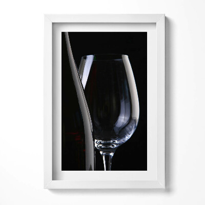Tablou rama decorativ Un pahar și o sticlă