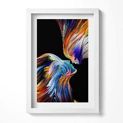 Tablou rama decorativ Fețe umane colorate abstracte