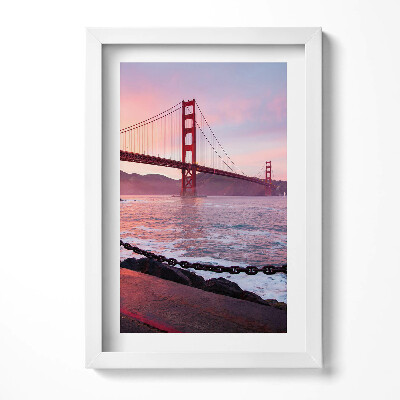 Tablou rama decorativ Vedere a podului Golden Gate