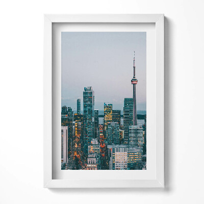 Tablou rama decorativ Panorama orașului seara