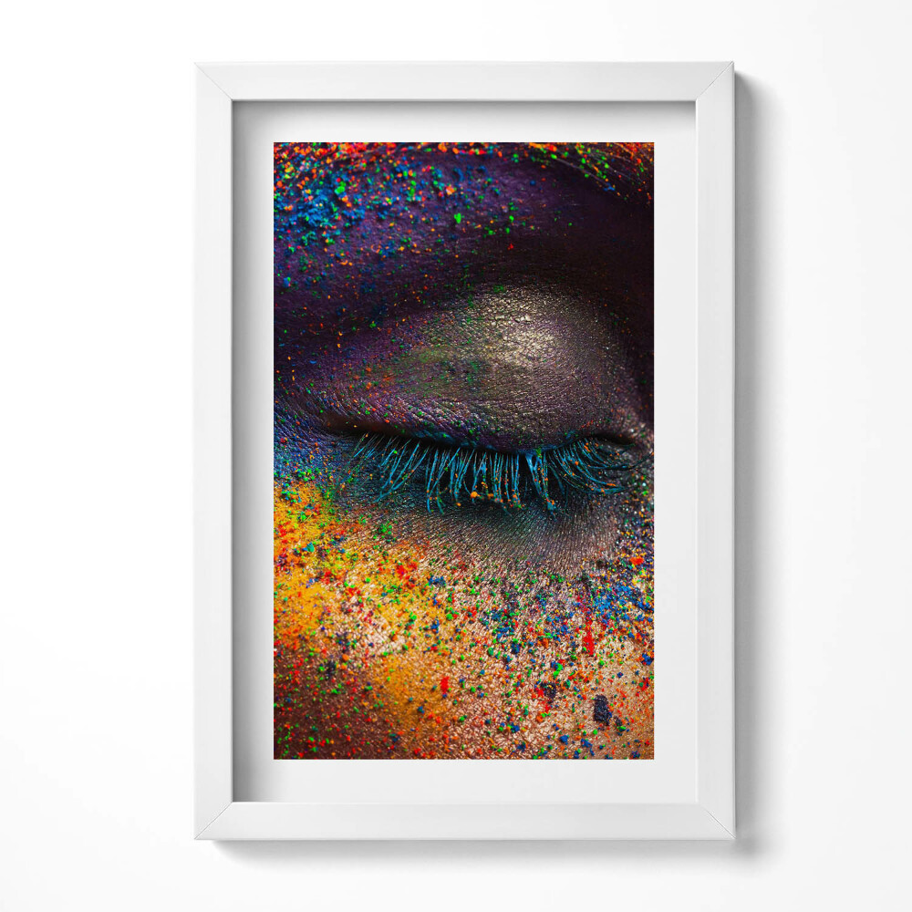 Tablou living cu rama decorativ Ochiul colorat al femeii