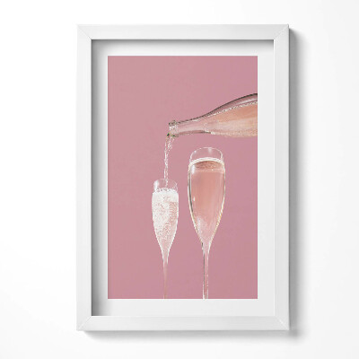 Tablou rama decorativ Șampanie roz glamour
