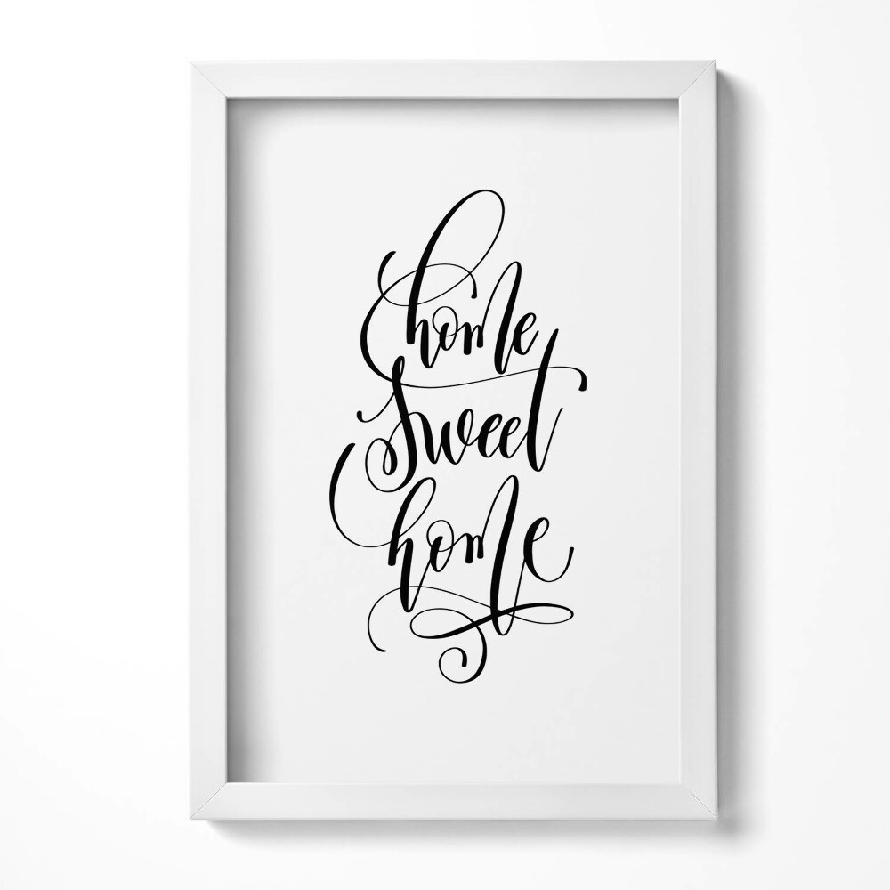 Tablou living cu rama decorativ Inscripție decorativă pentru apartament «Acasă, dulce casă»»