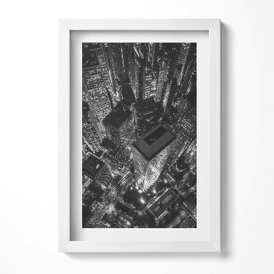 Tablou rama decorativ O vedere de sus a unui oraș mare noaptea