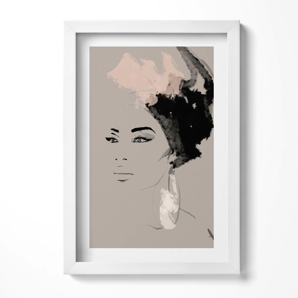 Tablou living cu rama decorativ Portret abstract al unei femei