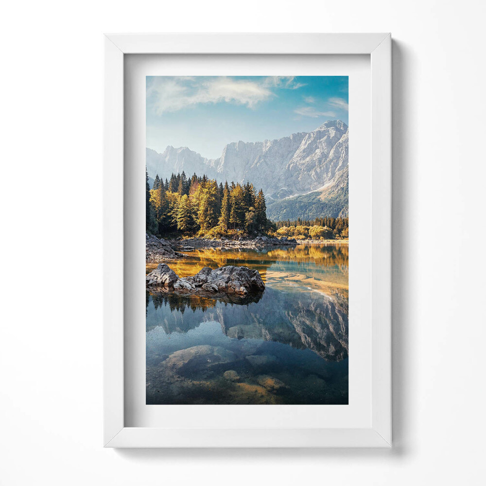 Tablou rama decorativ Peisaj montan frumos cu un lac