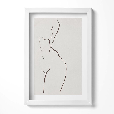 Tablou rama decorativ Siluetă feminină liniară