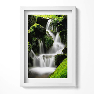 Tablou living cu rama decorativ Cascadă sălbatică în junglă