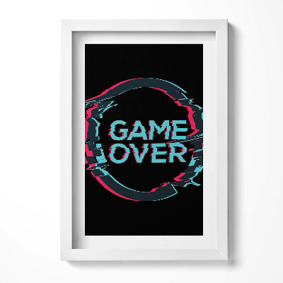 Tablou rama decorativ Semnul „Game over” pentru jucător