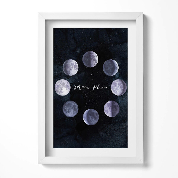 Tablou rama decorativ Ilustrație a fazelor lunii