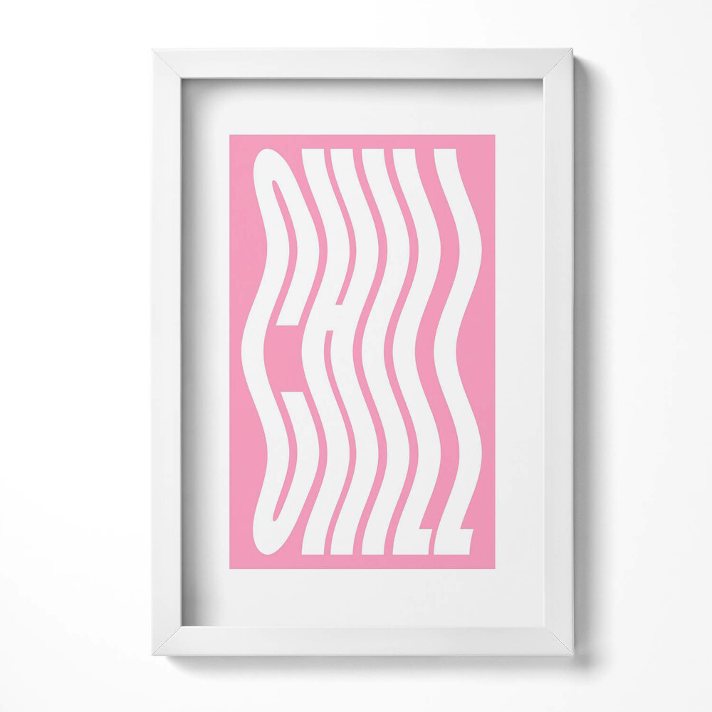 Tablou rama decorativ Litere ondulate «"Relaxați-vă"»