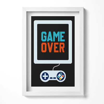 Tablou rama decorativ „Inscripție pentru jucătorul «Game over»”