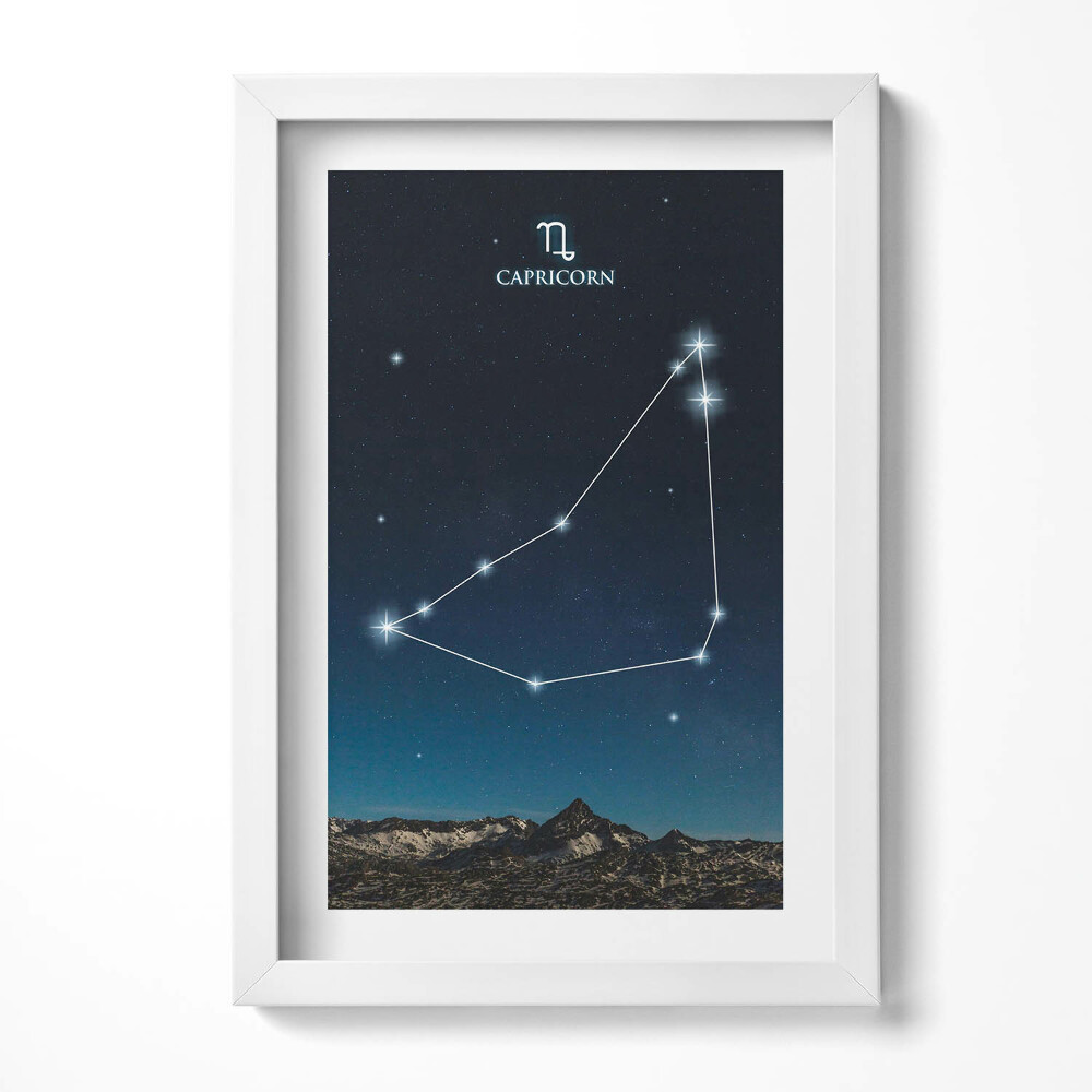 Tablou rama decorativ Constelația zodiacală Capricorn