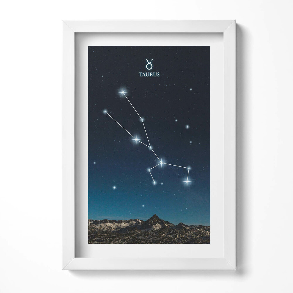 Tablou rama decorativ Constelația zodiacală Taur