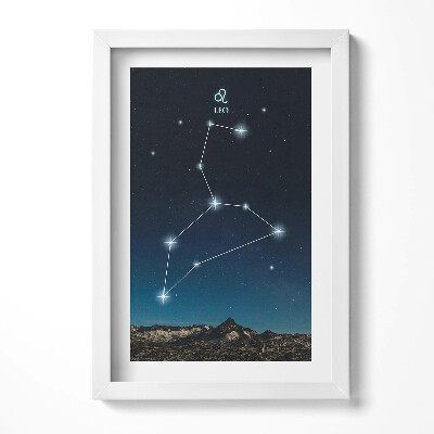 Tablou living cu rama decorativ Constelația zodiacală Leu