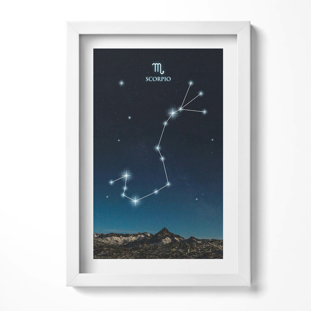 Tablou living cu rama decorativ Constelația zodiacală Scorpion