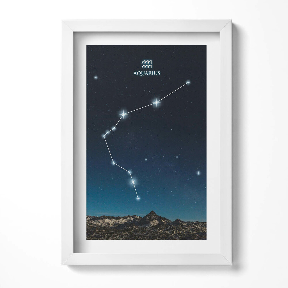 Tablou rama decorativ Constelația zodiacală Vărsător