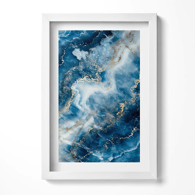 Tablou living cu rama decorativ Textură de piatră cu aur