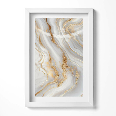 Tablou rama decorativ Textură de marmură cu aur