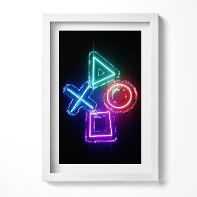 Tablou living cu rama decorativ Simboluri ale jucătorilor - simboluri pe consola