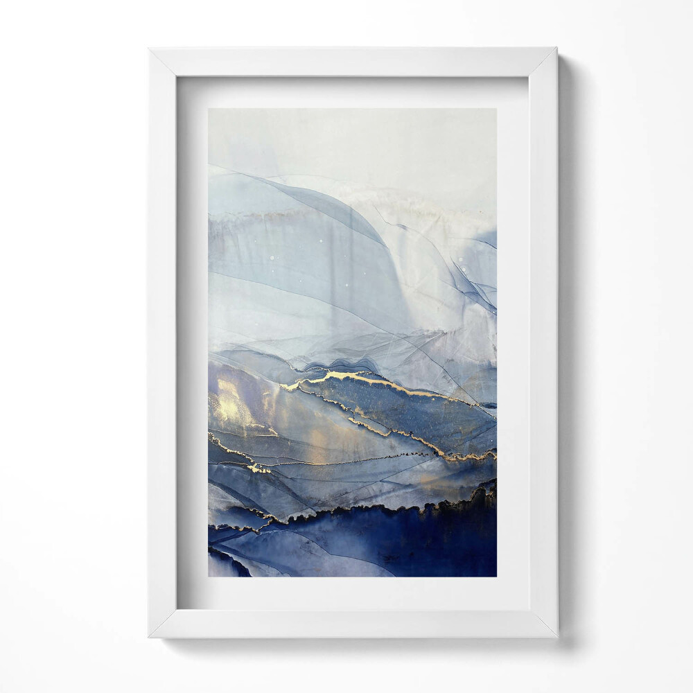 Tablou living cu rama decorativ Abstracție cu aur