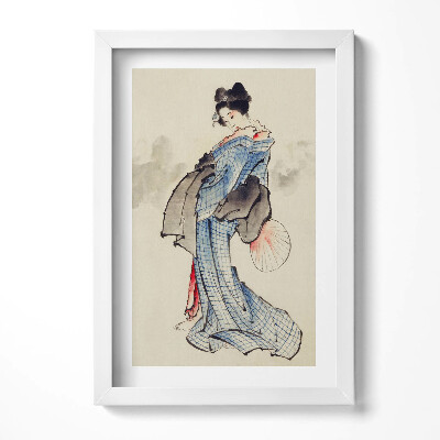 Tablou rama decorativ Femeie asiatică în kimono