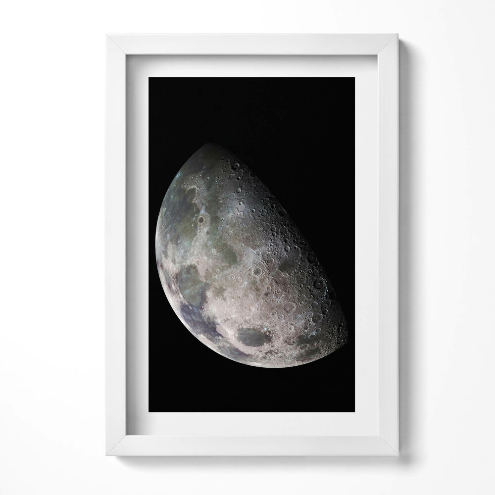 Tablou rama decorativ Luna pe cerul negru