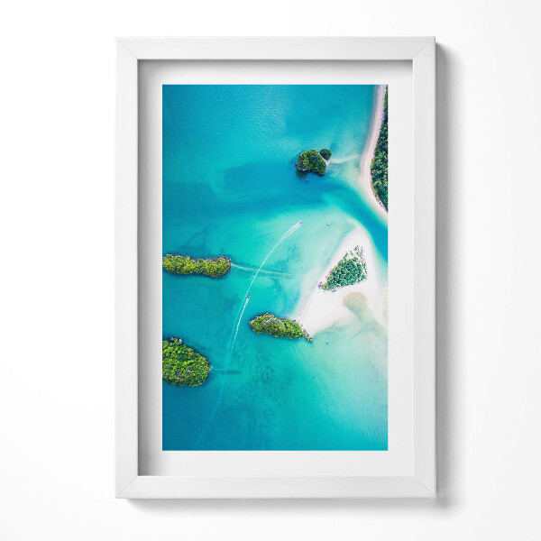 Tablou rama decorativ Țărmul mării din vedere