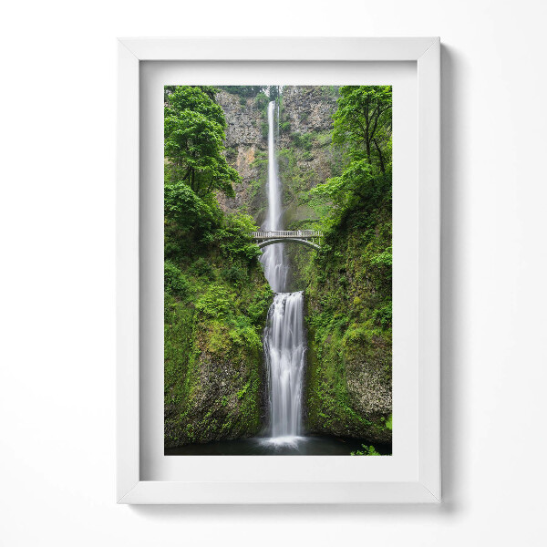 Tablou rama decorativ Cascadă înaltă și poduri