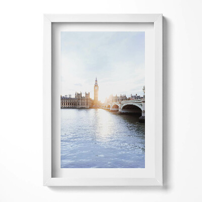 Tablou rama decorativ Vedere a podului și ceasului din Londra