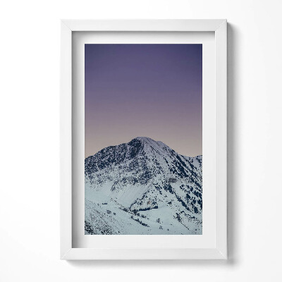 Tablou rama decorativ Vârf de munte înzăpezit la amurg