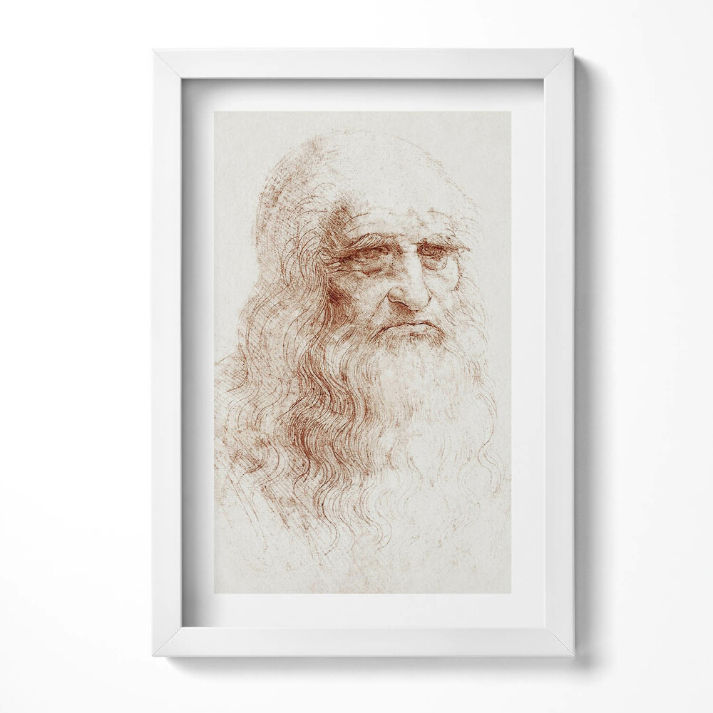 Tablou rama decorativ Autoportret al lui Leonardo Da Vinci schiță