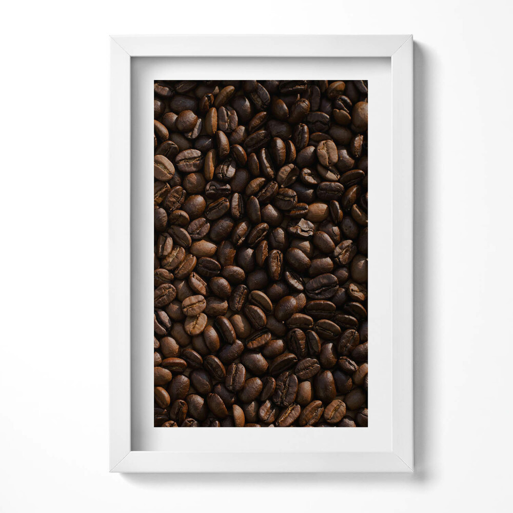 Tablou rama decorativ boabe de cafea Arabica