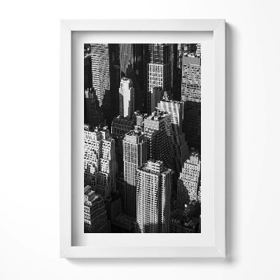 Tablou living cu rama decorativ Arhitectura orașului alb-negru