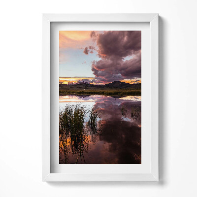 Tablou rama decorativ Nori peste lac